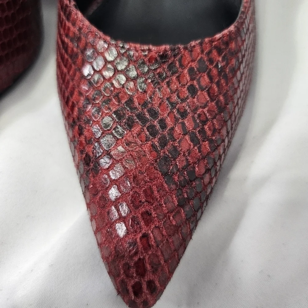 Lauren Ralph Lauren Sarina snake print high heels 8.5B